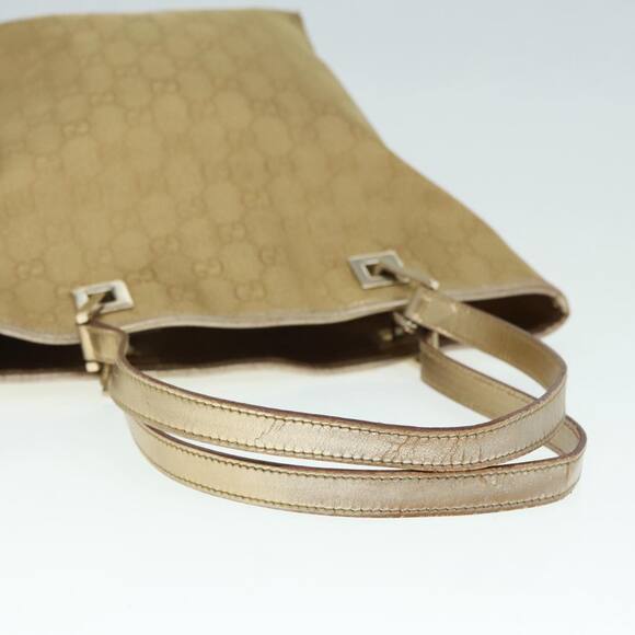 GUCCI GG Canvas Shoulder Bag Gold Tone Gold 0021099 - Picture 7 of 12